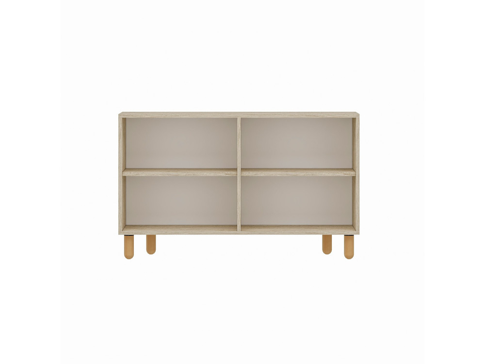 Aparador de madera "Rodney" - 120 x 30 x 74 cm - Travertino