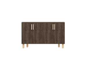 Aparador de madera "Rodney" - 120 x 30 x 74 cm - Marrón