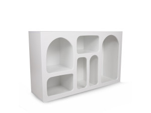 Aparador de madera "Liva" - 120 x 37 x 74 cm - Blanco