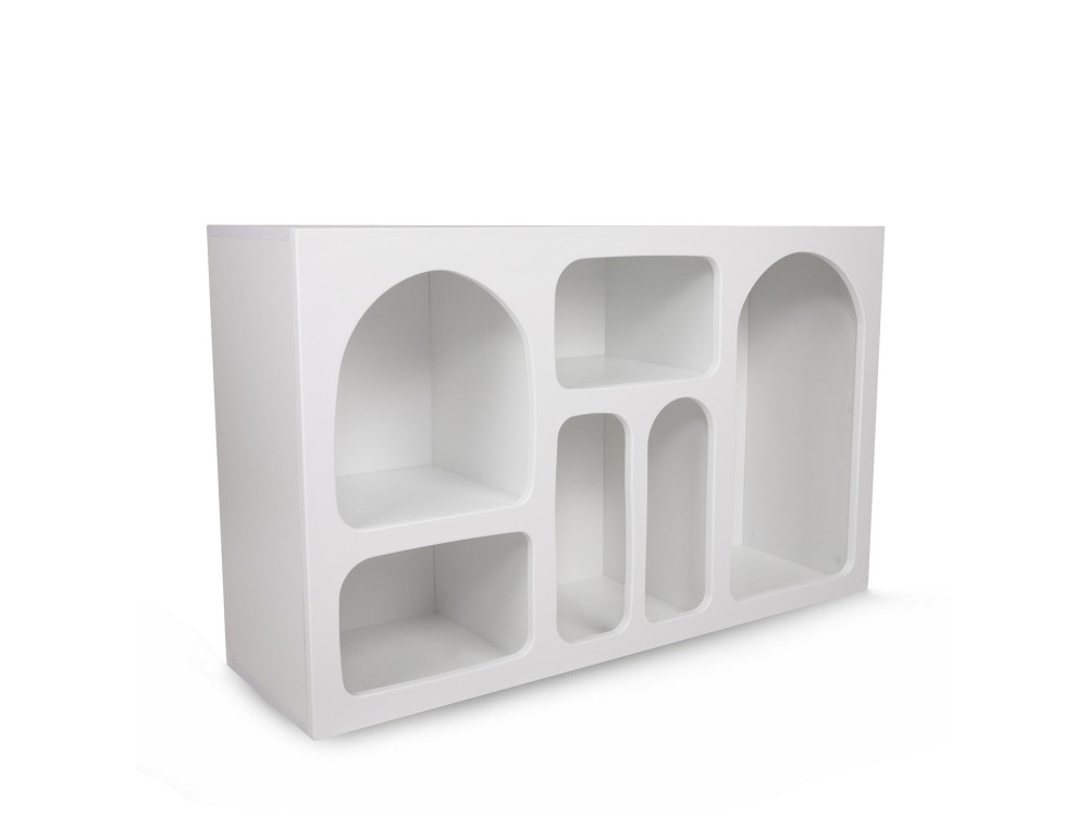 Aparador de madera "Liva" - 120 x 37 x 74 cm - Blanco