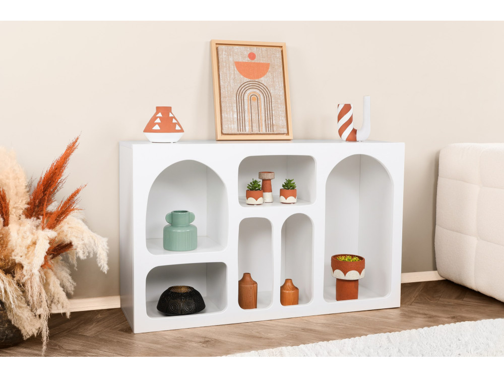 Aparador de madera "Liva" - 120 x 37 x 74 cm - Blanco