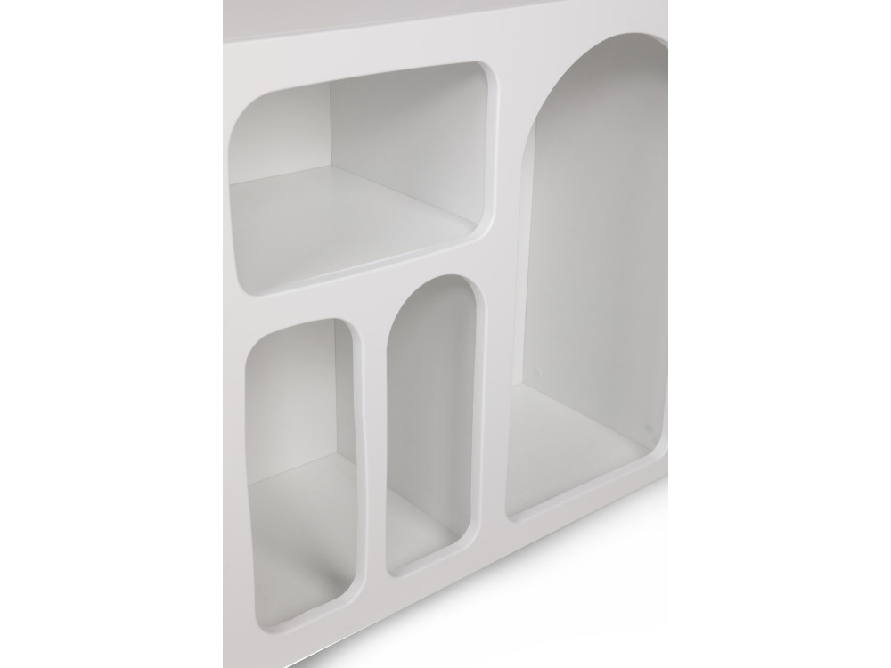 Aparador de madera "Liva" - 120 x 37 x 74 cm - Blanco