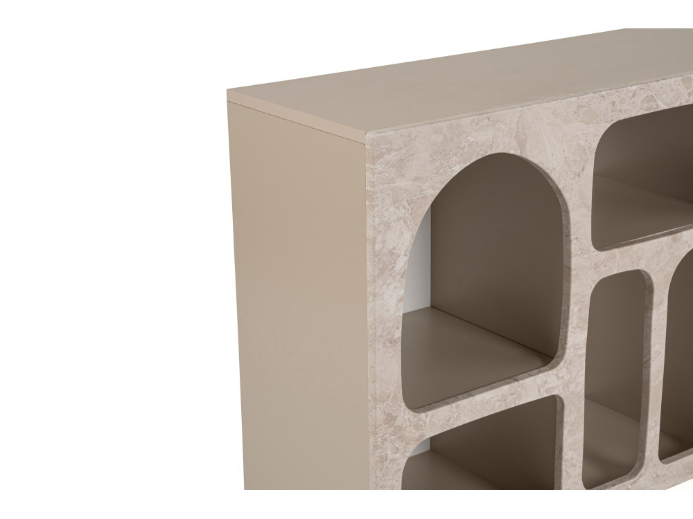 Aparador de madera "Liva" - 120 x 37 x 74 cm - Travertino