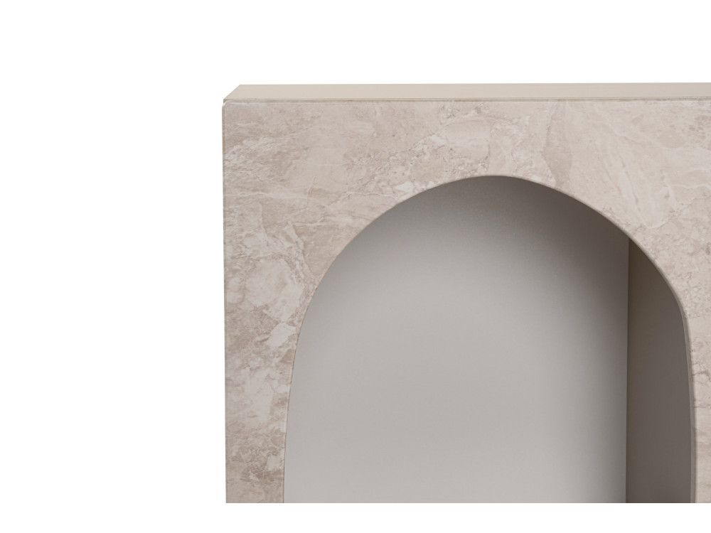 Aparador de madera "Liva" - 120 x 37 x 74 cm - Travertino