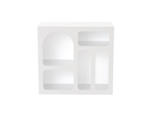 Aparador de madera "Lessa" - 80 x 37 x 74 cm - Blanco