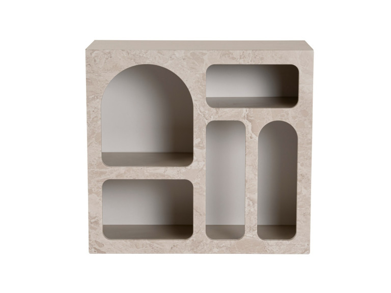 Aparador de madera "Lessa" - 80 x 37 x 74 cm - Travertino