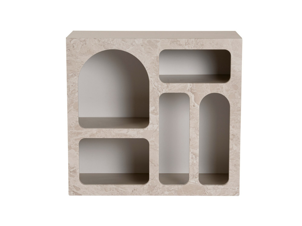 Aparador de madera "Lessa" - 80 x 37 x 74 cm - Travertino