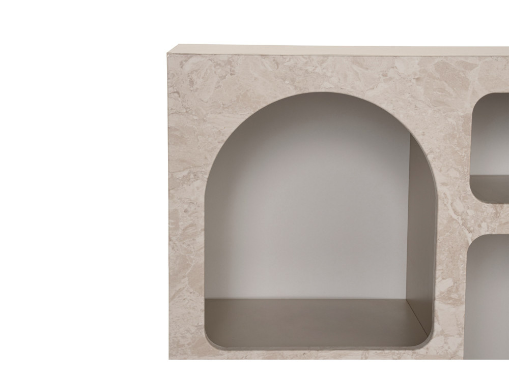 Aparador de madera "Lessa" - 80 x 37 x 74 cm - Travertino