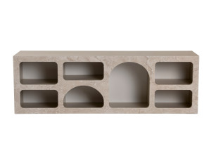 Aparador de madera "Ferlis" - 160 x 40 x 51 cm - Travertino