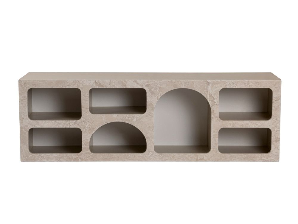 Aparador de madera "Ferlis" - 160 x 40 x 51 cm - Travertino