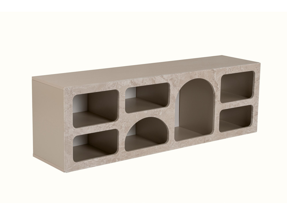Aparador de madera "Ferlis" - 160 x 40 x 51 cm - Travertino
