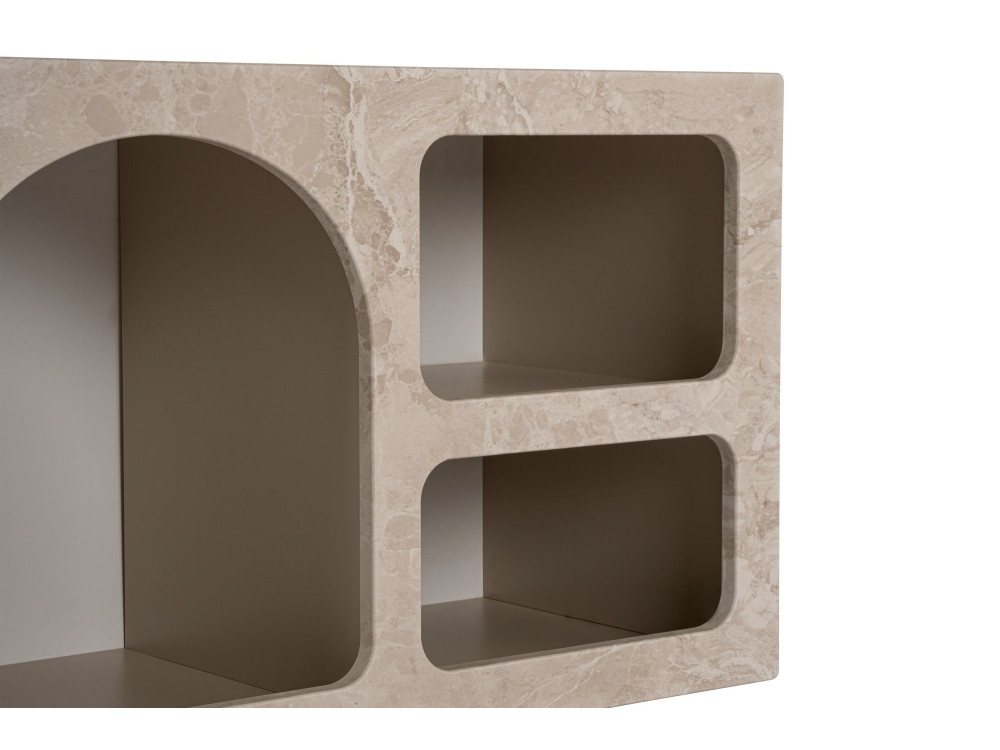Aparador de madera "Ferlis" - 160 x 40 x 51 cm - Travertino