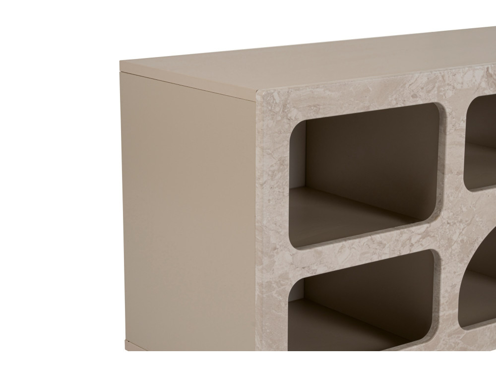 Aparador de madera "Ferlis" - 160 x 40 x 51 cm - Travertino