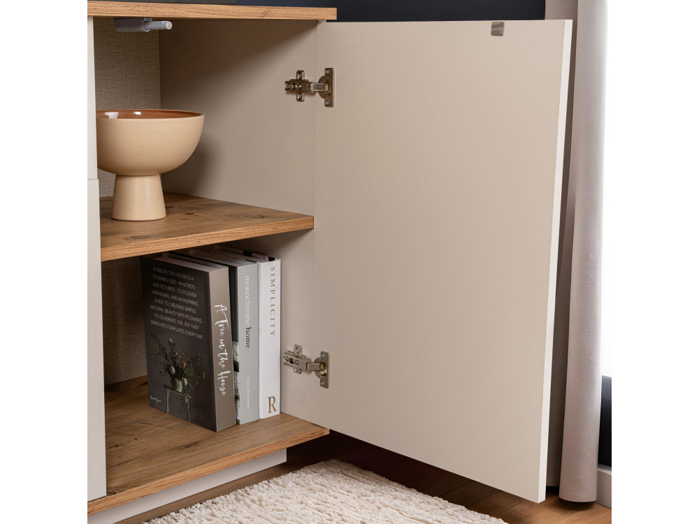 Aparador de madera "Arista" - 180 x 44 x 75 cm - Beige