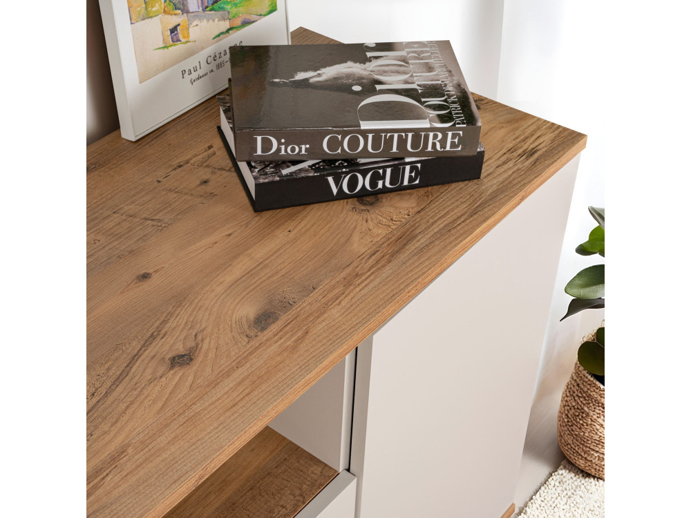 Aparador de madera "Arista" - 180 x 44 x 75 cm - Beige