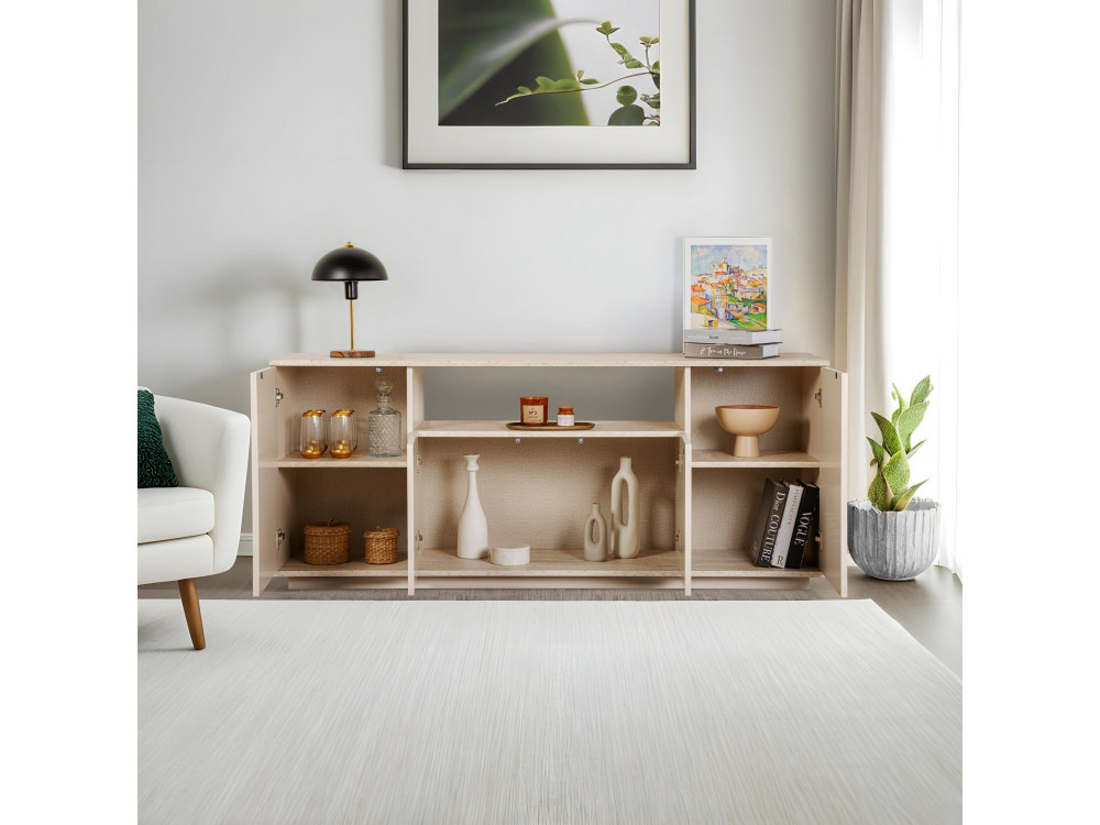 Consola de madera "Arista" 180 x 44,5 x 75 cm - Visón