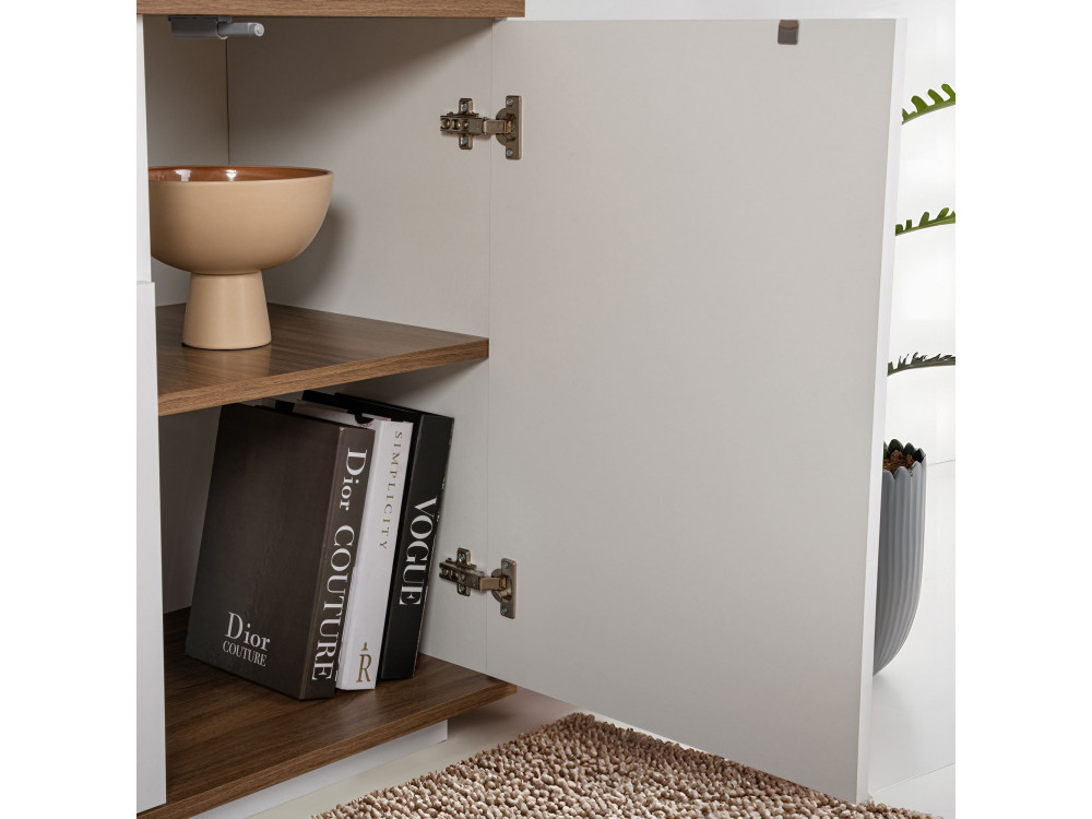 Aparador de madera "Arista" - 180 x 44 x 75 cm - Blanco