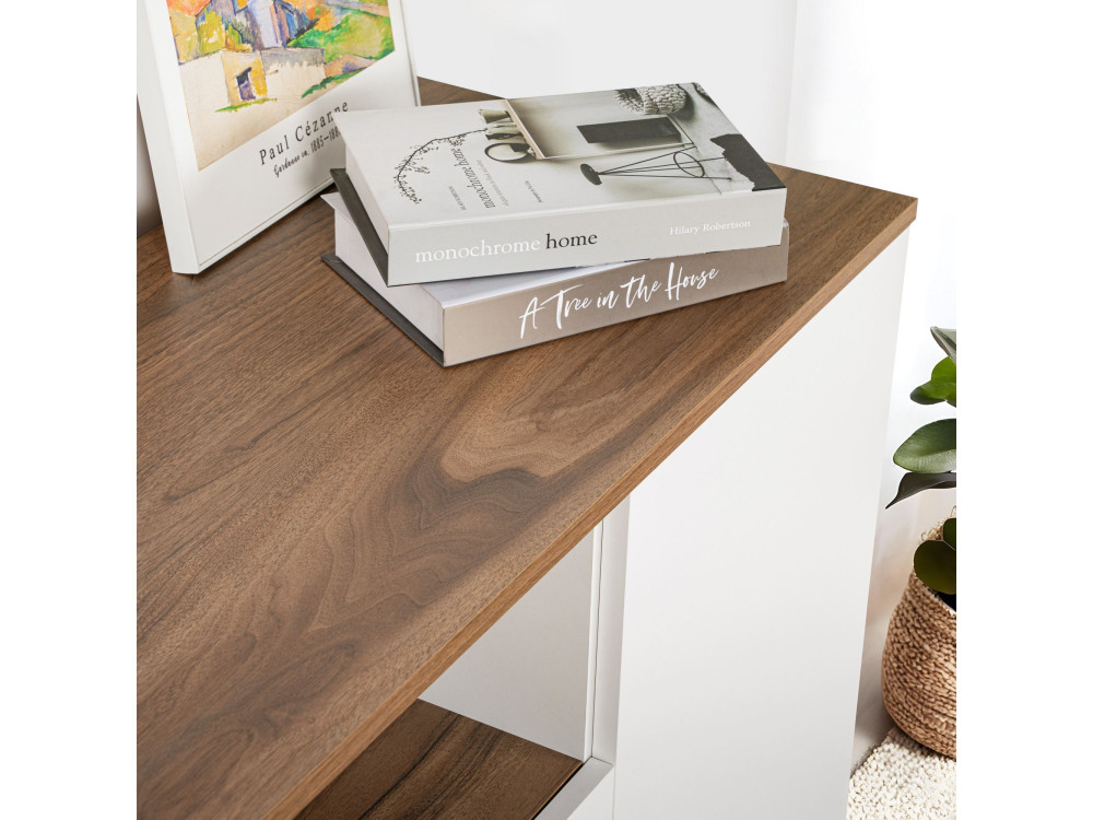 Aparador de madera "Arista" - 180 x 44 x 75 cm - Blanco