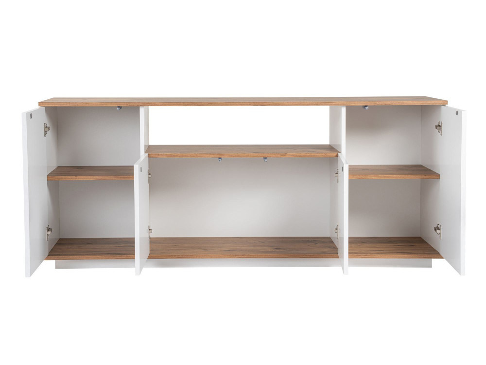 Aparador de madera "Arista" - 180 x 44 x 75 cm - Blanco