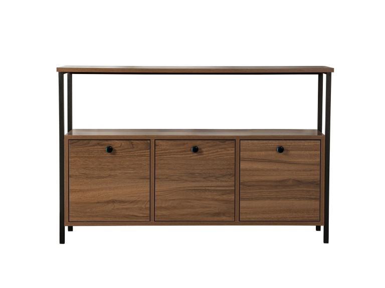 Aparador de madera "Solace" - 120 x 30 x 77 cm - Marrón