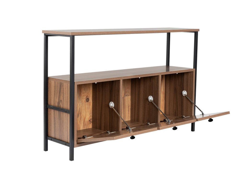 Aparador de madera "Solace" - 120 x 30 x 77 cm - Marrón