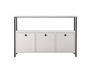 Aparador de madera "Solace" - 120 x 30 x 77 cm - Blanco