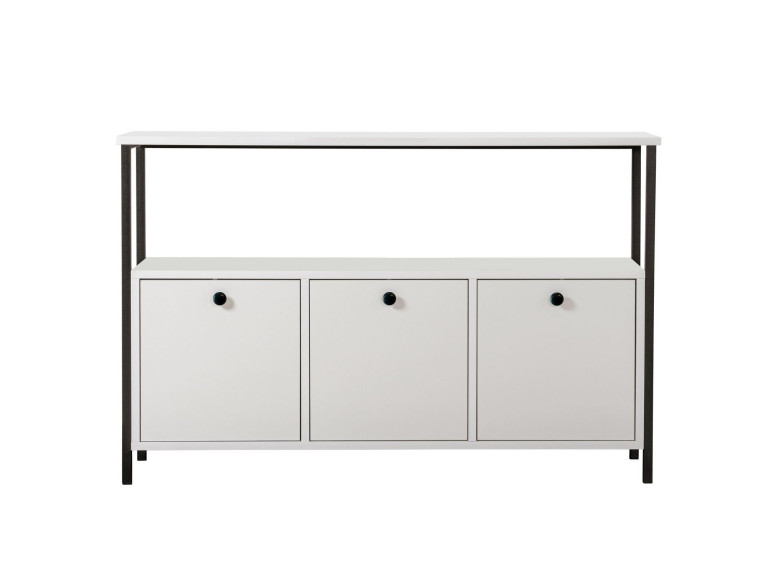 Aparador de madera "Solace" - 120 x 30 x 77 cm - Blanco