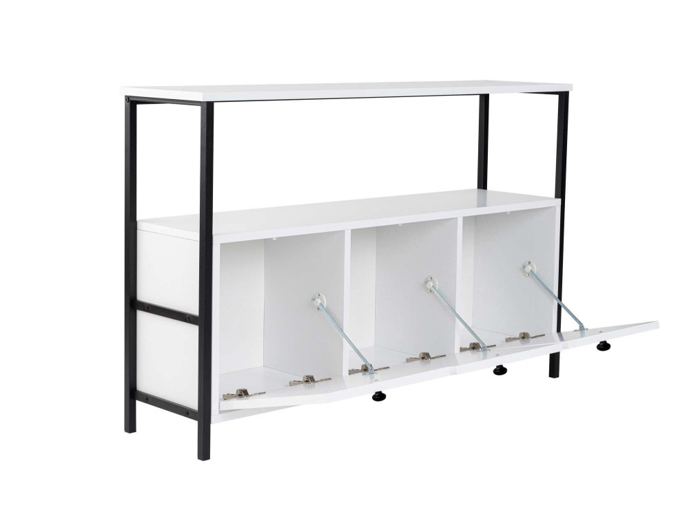 Aparador de madera "Solace" - 120 x 30 x 77 cm - Blanco