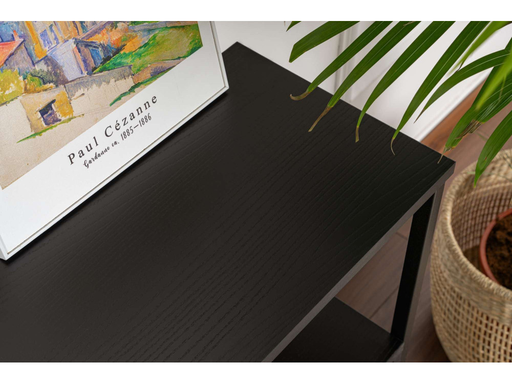 Aparador de madera "Solace" - 120 x 30 x 77 cm - Negro