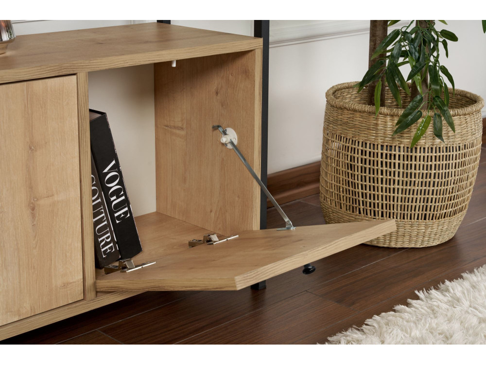 Aparador de madera "Solace" - 120 x 30 x 77 cm - Beige