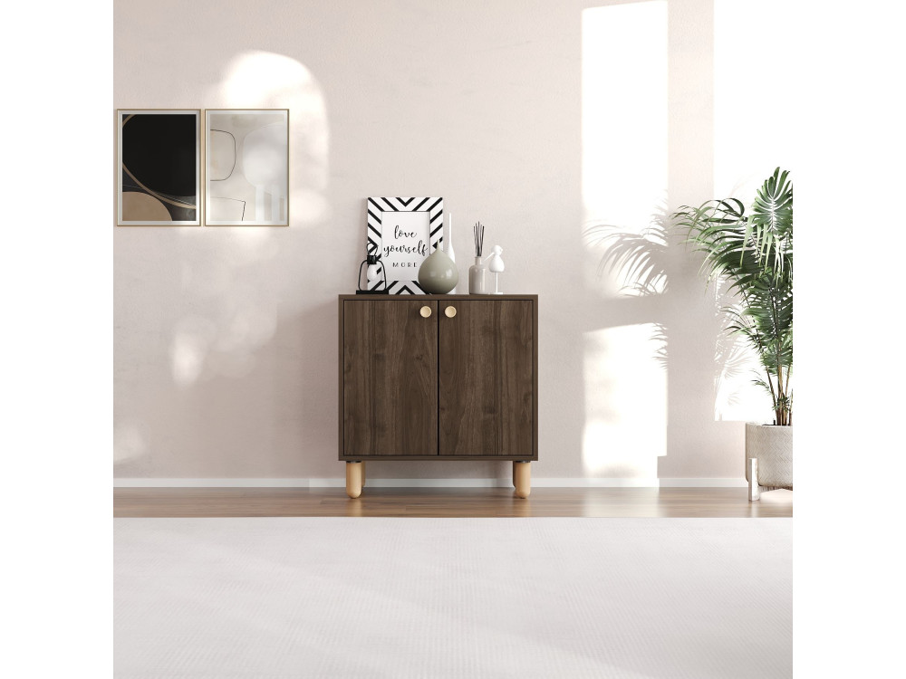 Aparador de madera "Lina" - 72 x 36 x 73 cm - Marrón