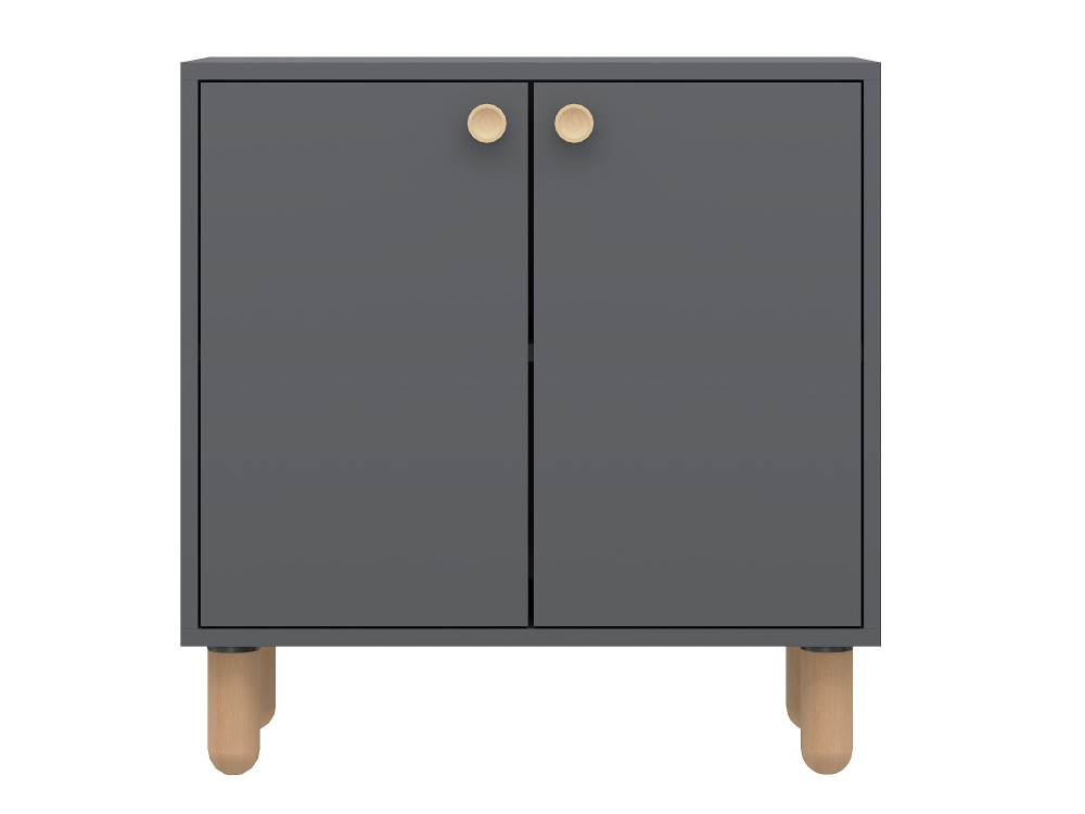 Aparador de madera "Lina" - 72 x 36 x 73 cm - Gris antracita