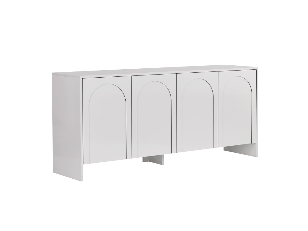 Aparador de madera "Arlen" - 180 x 45 x 80 cm - Blanco