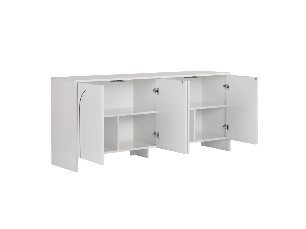 Aparador de madera "Arlen" - 180 x 45 x 80 cm - Blanco