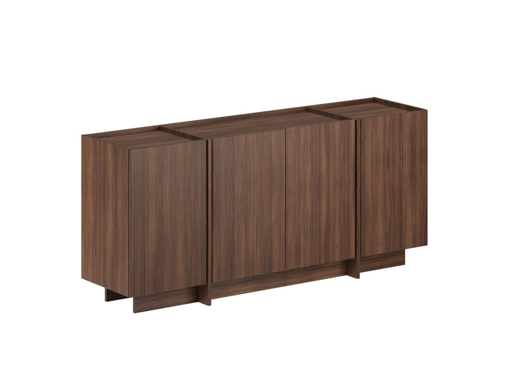 Aparador de madera "Dorma" - 180 x 45 x 80 cm - Nogal Milano