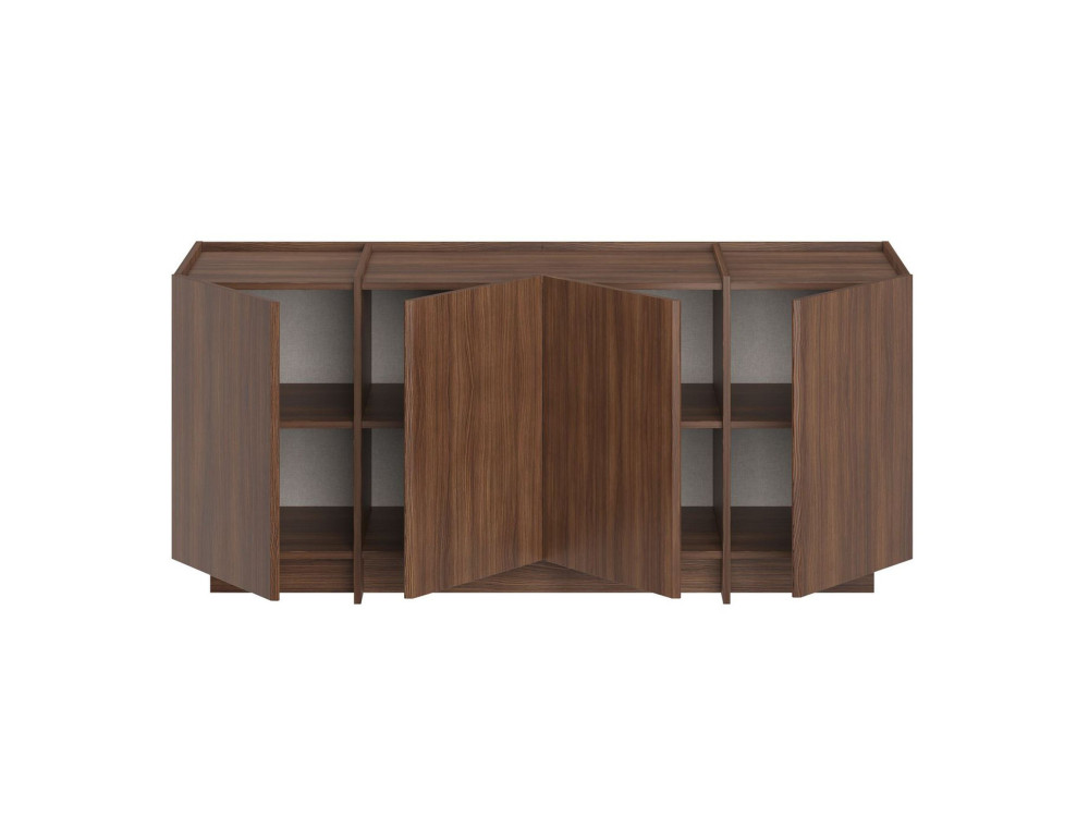 Aparador de madera "Dorma" - 180 x 45 x 80 cm - Nogal Milano