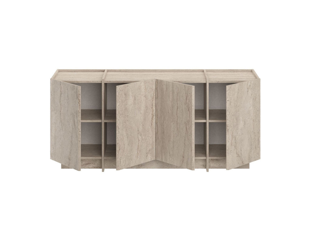 Aparador de madera "Dorma" - 180 x 45 x 80 cm - Travertino