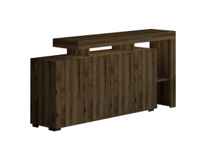 Aparador de madera "Beliz" - 170 x 35 x 80 cm - Nogal Antiguo