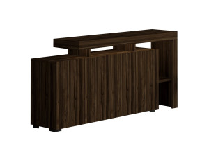 Aparador de madera "Beliz" - 170 x 35 x 80 cm - Nogal