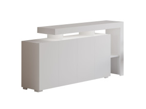 Aparador de madera "Beliz" - 170 x 35 x 80 cm - Blanco