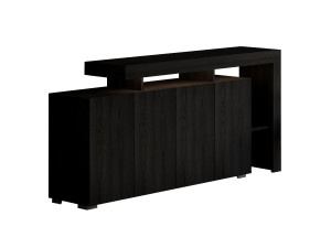 Aparador de madera "Beliz" - 170 x 35 x 80 cm - Madera negra