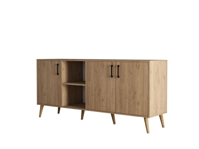 Aparador de madera "Exxen" - 180 x 45 x 80 cm - Marrón