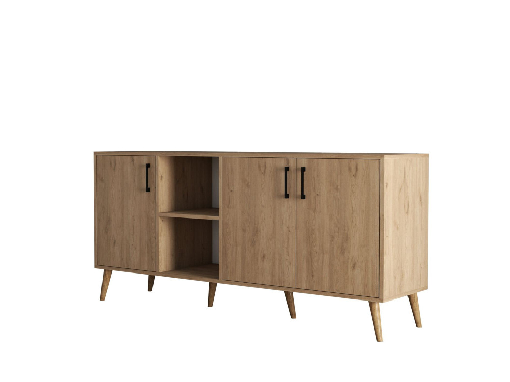 Aparador de madera "Exxen" - 180 x 45 x 80 cm - Marrón