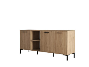 Aparador de madera "Aurora" - 180 x 45 x 80 cm - Marrón