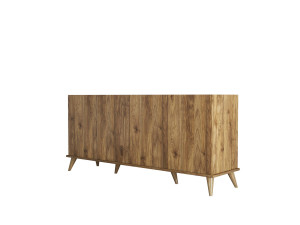 Aparador de madera "Elegante" - 180 x 45 x 80 cm - Marrón