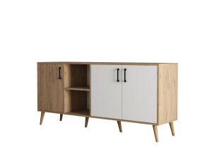 Aparador de madera "Exxen" - 180 x 45 x 80 cm - Blanco