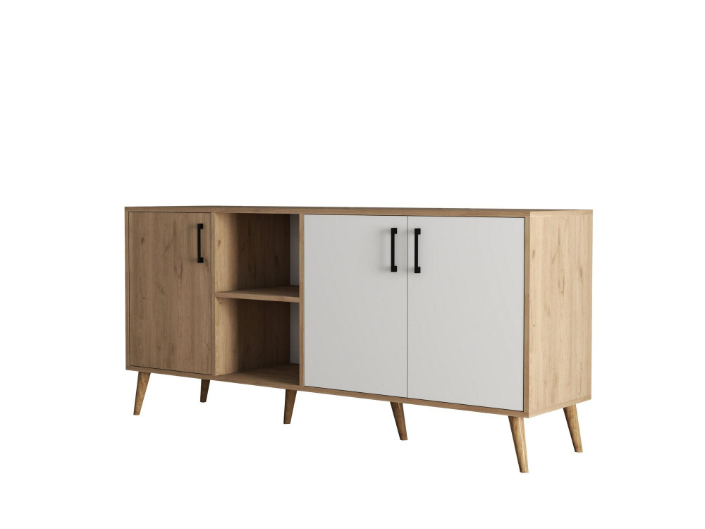 Aparador de madera "Exxen" - 180 x 45 x 80 cm - Blanco