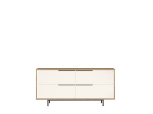 Aparador de madera "ON3-SW" - 160 x 44 x 74 cm - Blanco