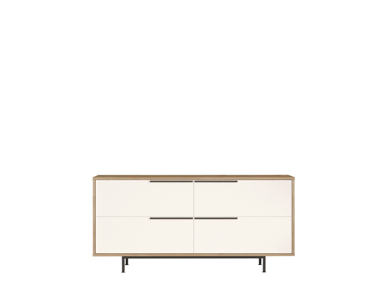 Aparador de madera "ON3-SW" - 160 x 44 x 74 cm - Blanco
