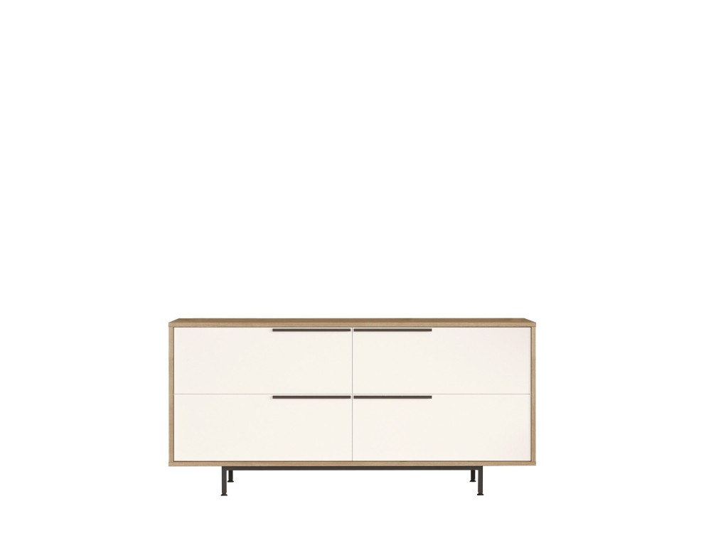 Aparador de madera "ON3-SW" - 160 x 44 x 74 cm - Blanco